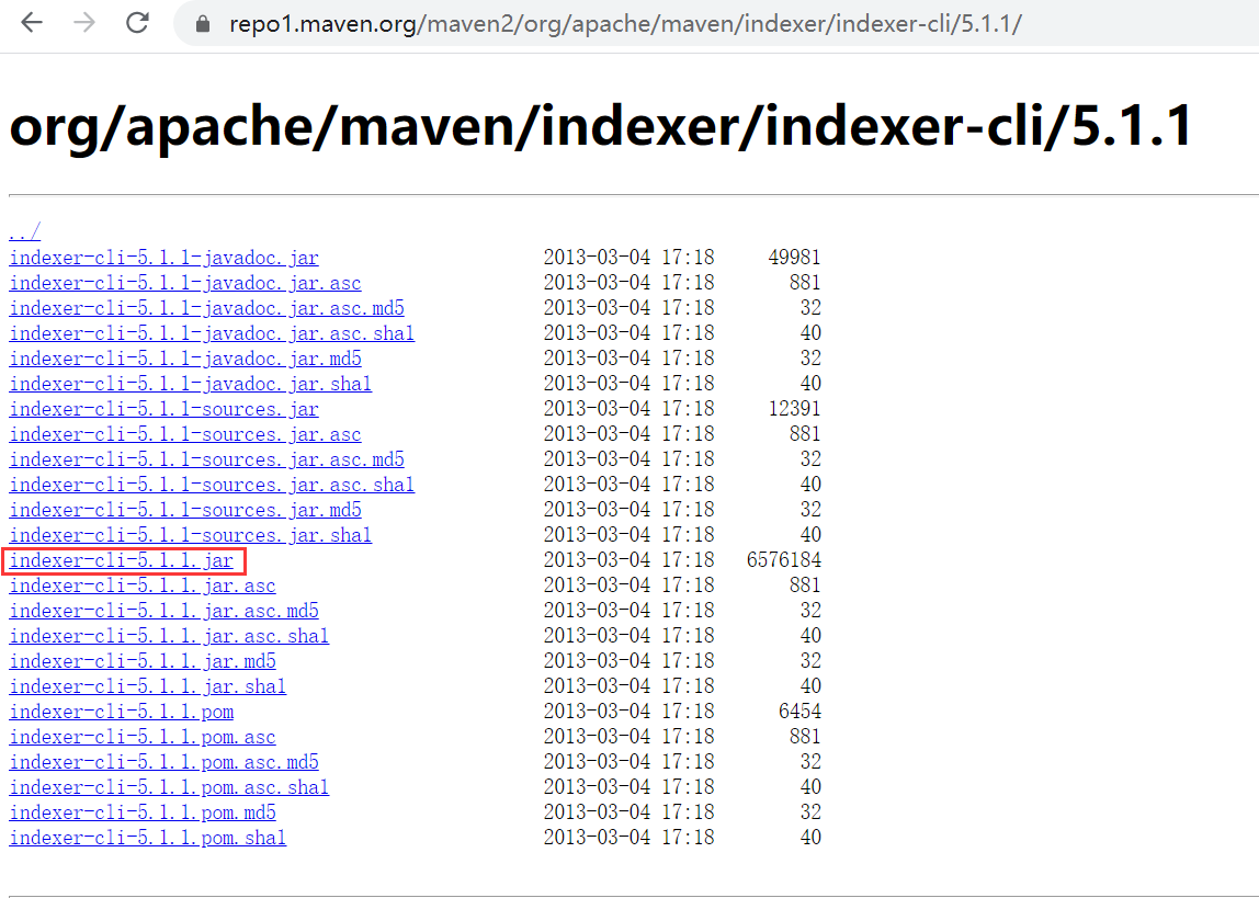 Nexus indexer-cli 文件列表