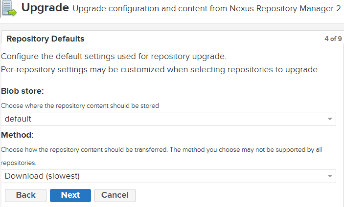 Nexus 3.x Repository Defaults